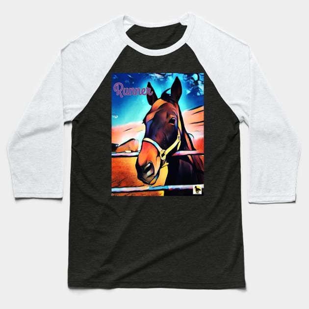 Runner Baseball T-Shirt by SunshineHorses